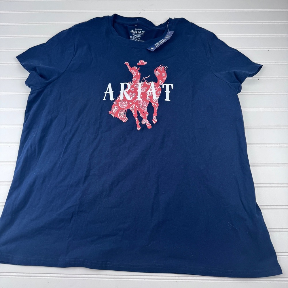 Ariat Real Women's XXL Short Sleeve Tshirt Horse Rodeo